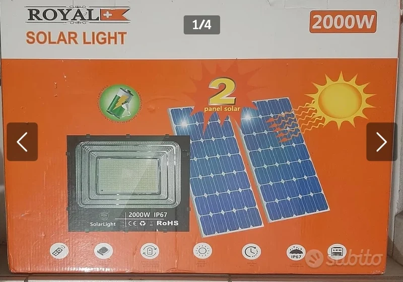Faro solare 2000w