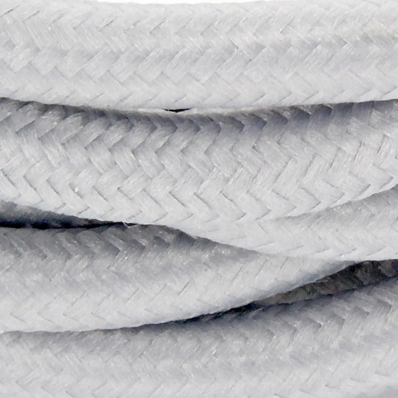 Fabric cords with switch 2 m - Grey