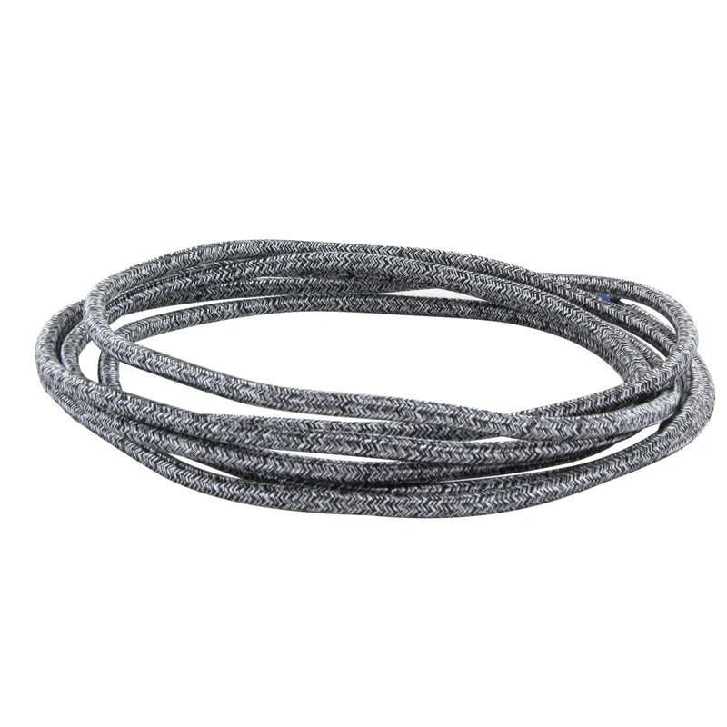 Fabric cable 3 m - two-tone black - grey