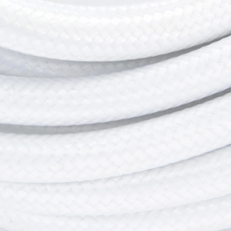 Fabric cable 5 m - White