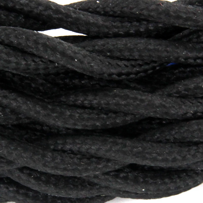 Twisted fabric cable, 3 m - Black