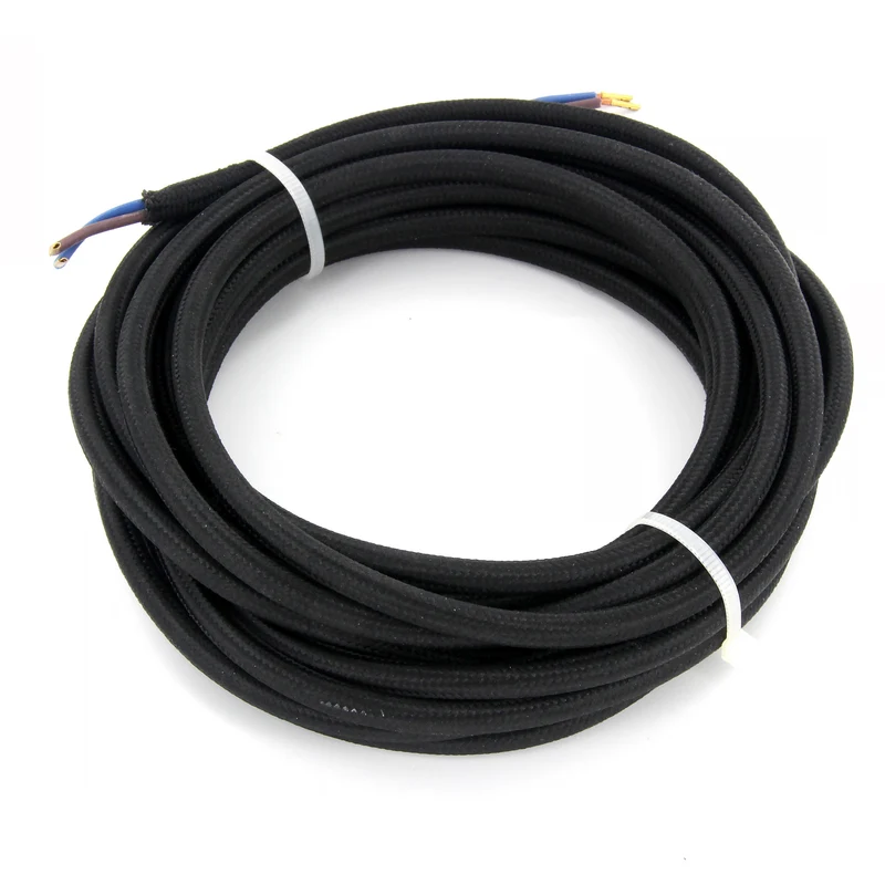 Black fabric cable - 3 m