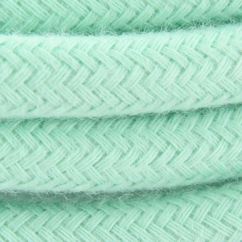 Fabric cable, mint silk - 3 m
