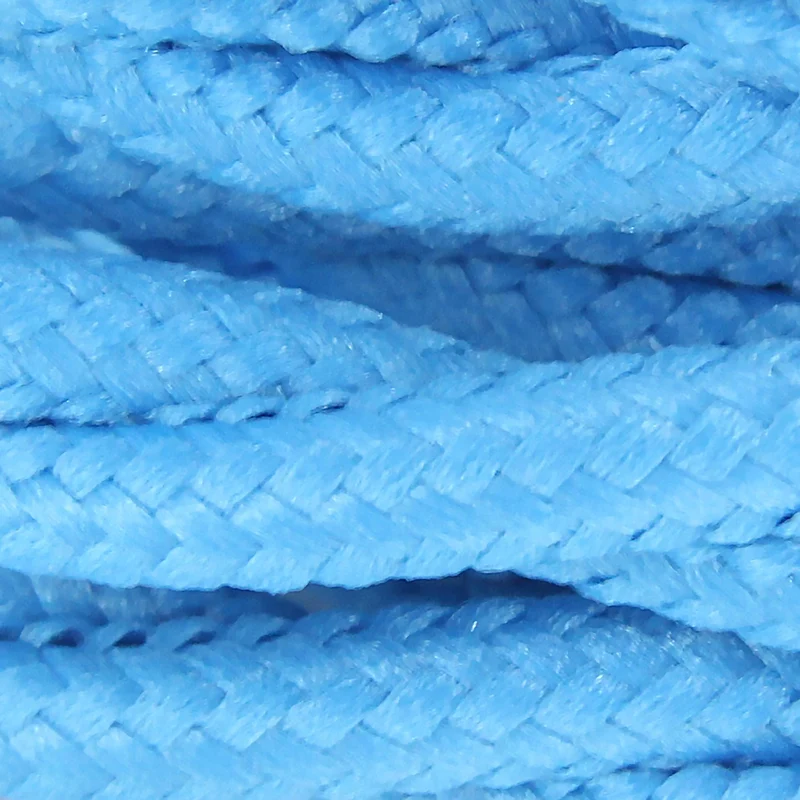 Twisted silk fabric cable - 3 m - Turquoise