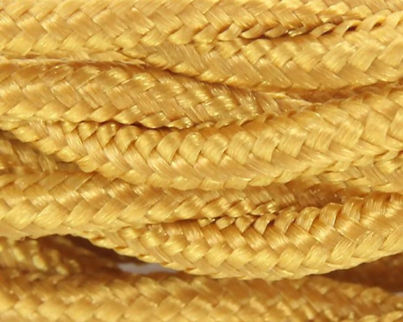 Twisted silk fabric cable - 3 m - Gold