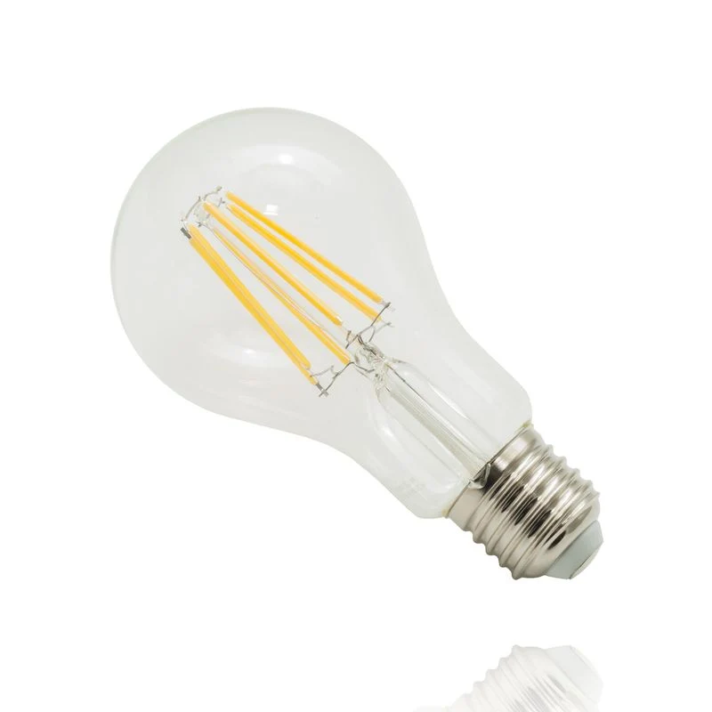 Lampadina Goccia LED, filamento a vista, E27, 8W, 220Vac, Luce Naturale, Dimmerabile