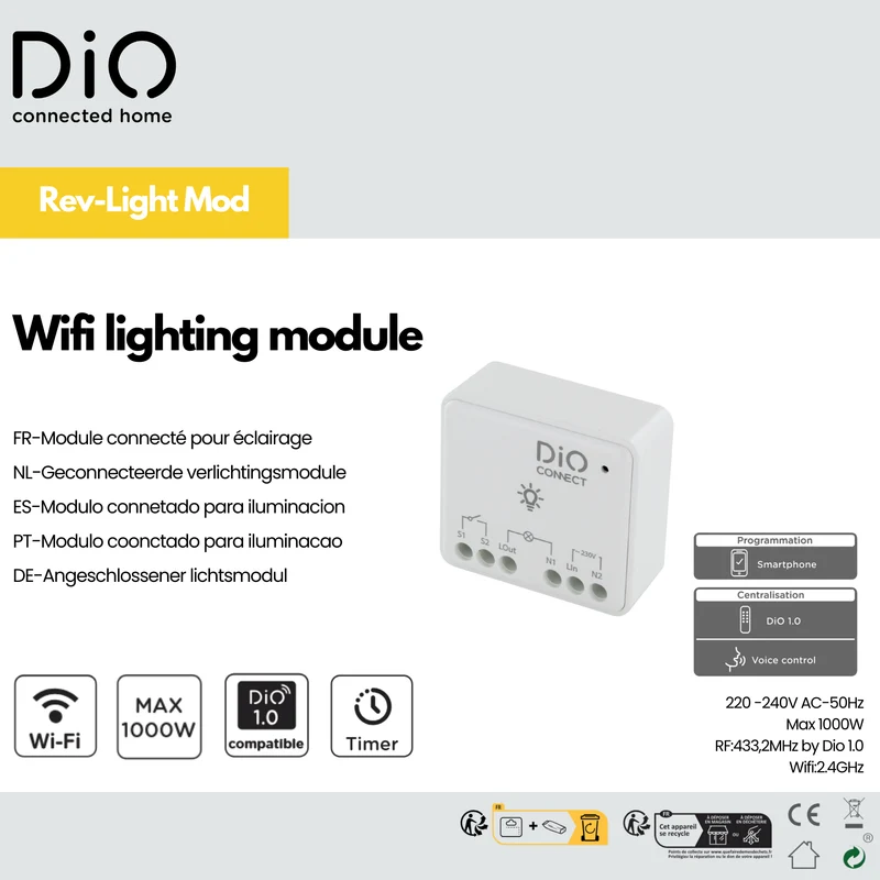 Connected On/Off light module - DiO Connect