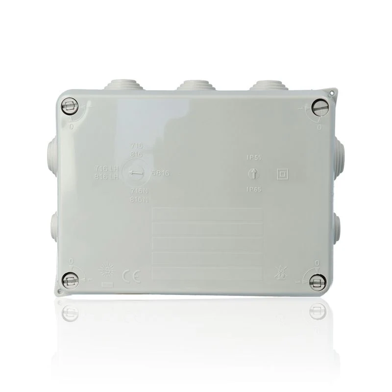 SOLERA 716 - Scatola di derivazione con coperchio a vite - IP55 - dim. int. 153 x 110 x 65 - pareti con passacavi - Grigio (alternativa Gewiss GW44006)
