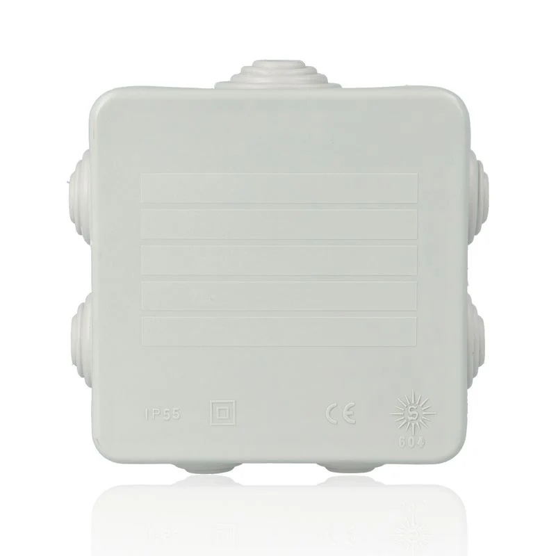 SOLERA 604 - Scatola di derivazione con coperchio a pressione - IP55 -dim. int. 80x80x35 - pareti con passacavi - Grigio (alternativa Gewiss GW40403)
