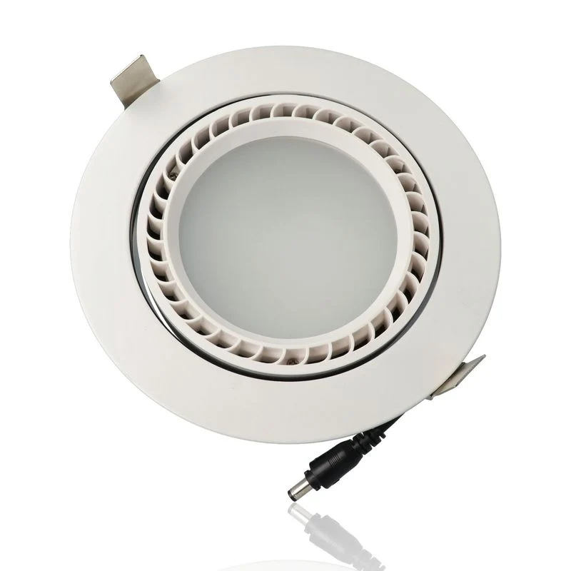 Faretto LED rotondo da incasso diam.189mm, orientabile, 30W, 220Vac, con regolazione temperatura luce (Calda - Naturale - Fredda) - Bianco