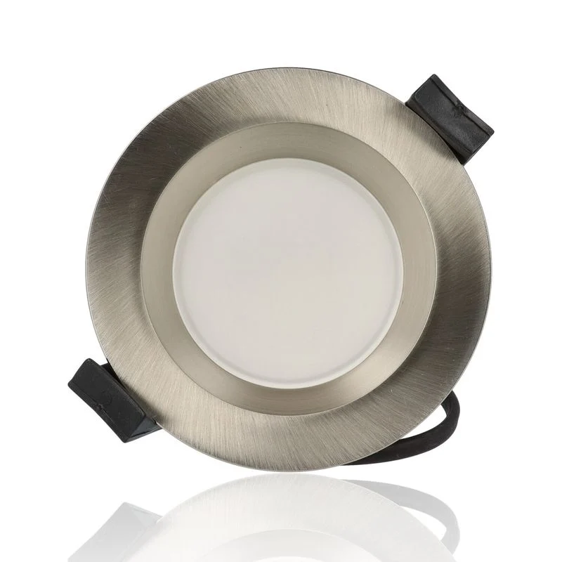 Faretto LED rotondo da incasso diam.85mm, 7W, 220Vac, con regolazione temperatura luce (Calda - Naturale - Fredda) - Alluminio spazzolato