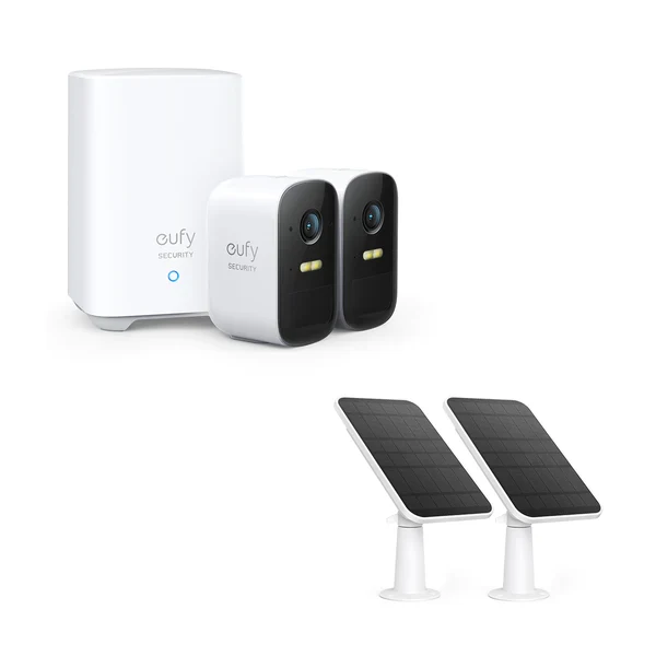 ANKER EufyCam 2C + EUFYCAM SOLAR PANEL CHARGER（2-PACK）