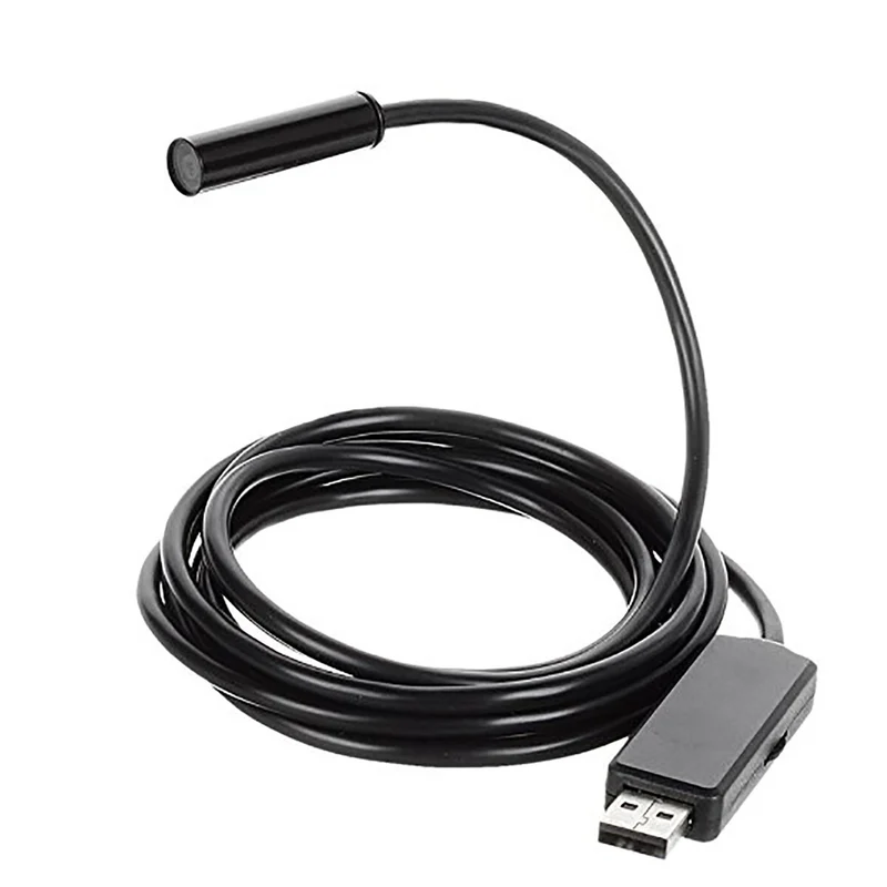 TELECAMERA ENDOSCOPICA 6 LED LUCE CAVO SONDA FLESSIBILE USB 5 METRI ISPEZIONE