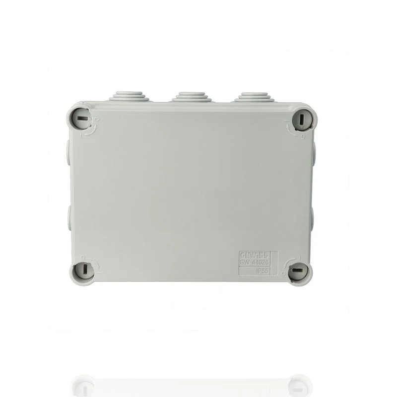 GEWISS GW44026 - Scatola di derivazione con coperchio e viti a 1/4 di giro - IP55 -dim. int. 150x110x70 - pareti con passacavi - Grigio
