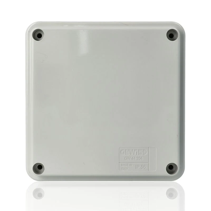 GEWISS GW44204 - Scatola di derivazione con coperchio a vite - IP56 - dim. int. 100x100x50 - pareti lisce - Grigio