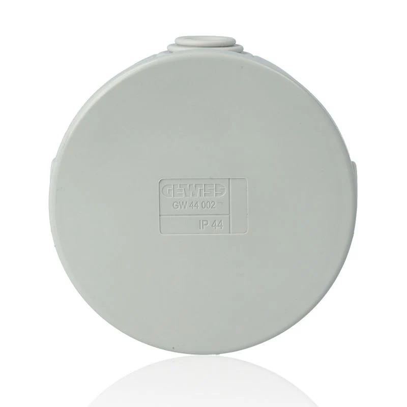 GEWISS GW44002 - Scatola di derivazione con coperchio a pressione - IP44 -dim. int. diam. 80x40 -pareti con passacavi - Grigio