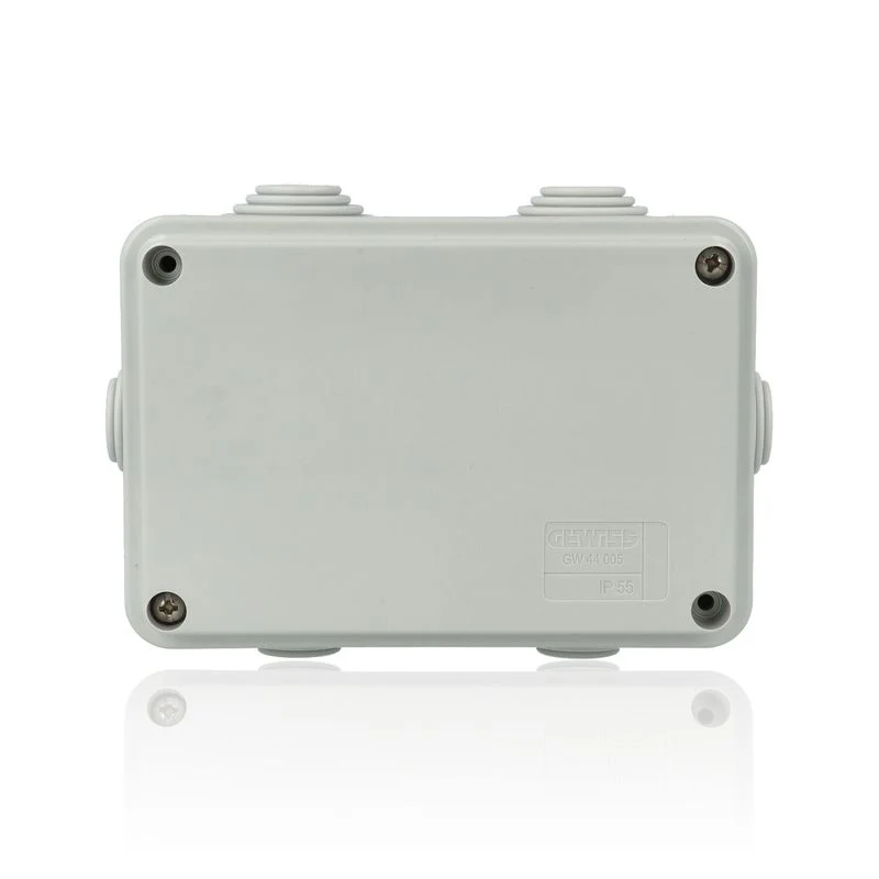 GEWISS GW44005 - Scatola di derivazione con coperchio a vite - IP55 -dim. int. 120x80x50 - pareti con passacavi - Grigio