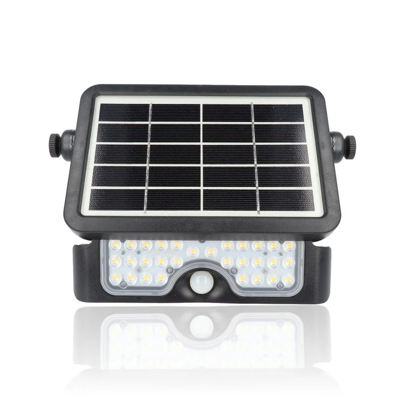 Proiettore LED solare con rilevatore di presenza, 5W, Luce Naturale, Nero