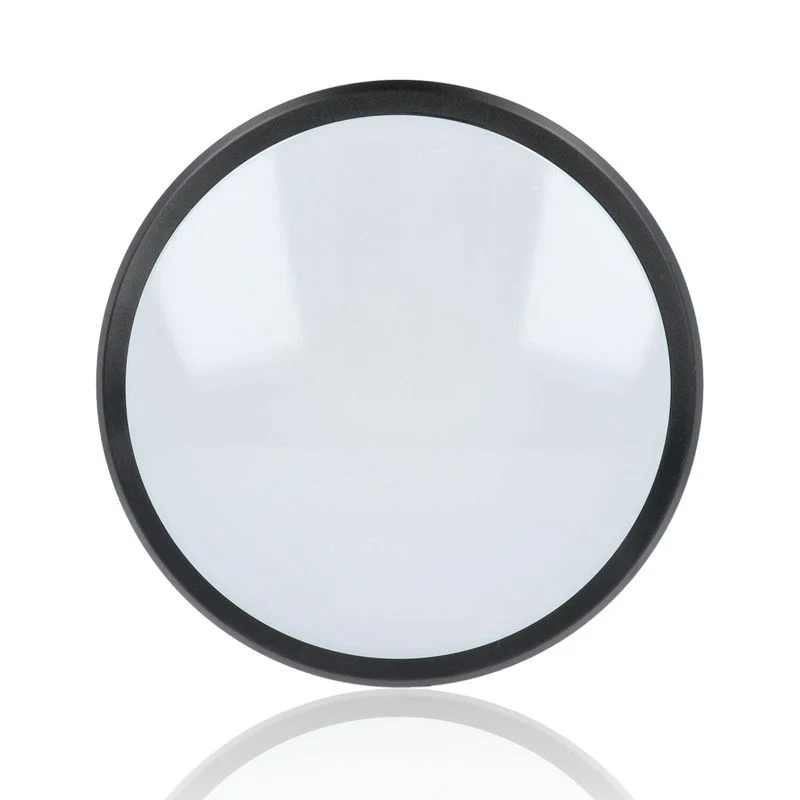 Plafoniera LED tonda con rilevatore di presenza, 12W, 220Vac, Luce Naturale, Nera