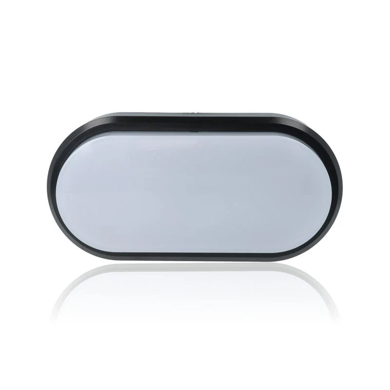 Plafoniera LED ovale, 12W, 220Vac, Luce Naturale, Nera