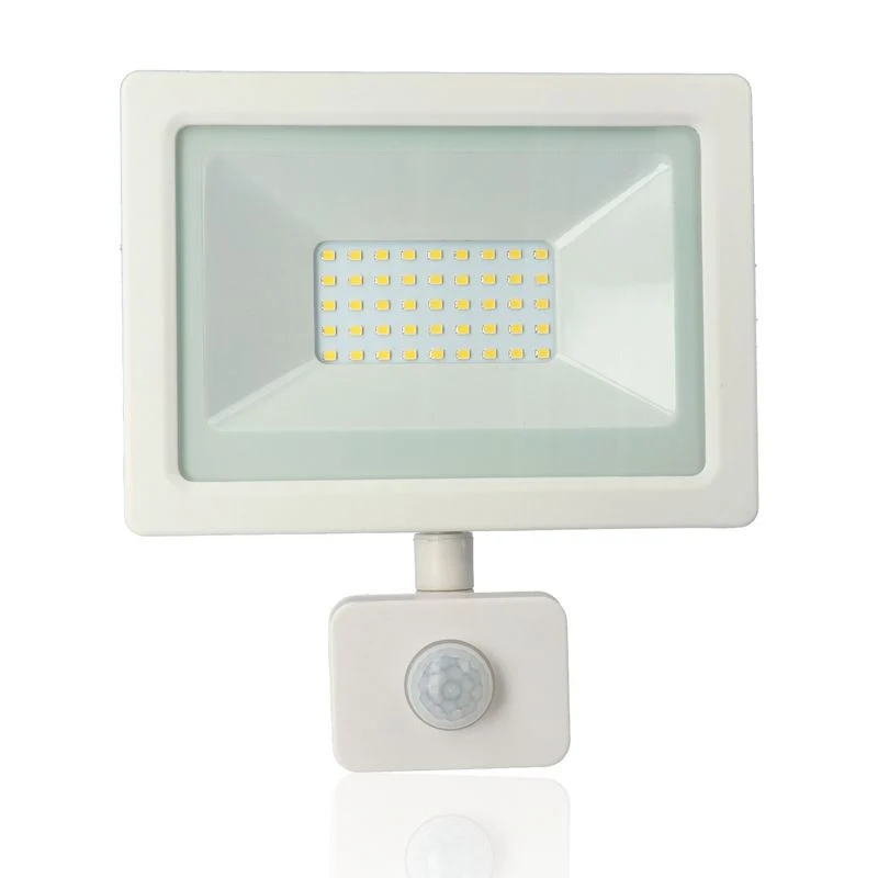 Proiettore LED con rilevatore di presenza, 30W, 220Vac, Luce Naturale, Bianco
