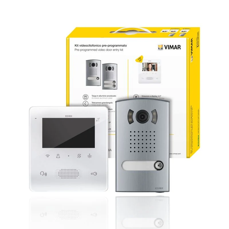 ELVOX 7558/E - Kit videocitofonico monofamiliare vivavoce a colori Due Fili Plus