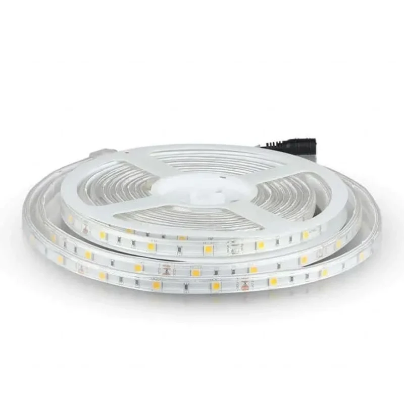 V-TAC Strip LED SMD3014 18W/m 5m 204 LED/m 12V 6400K IP20 10mm