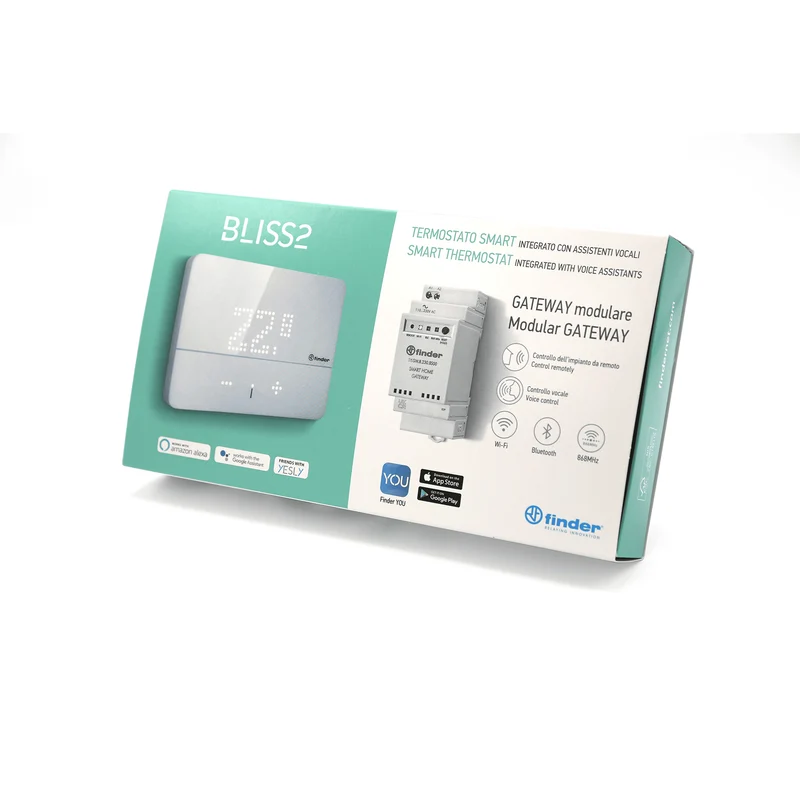 FINDER 1CB190050007POA - Kit Cronotermostato Finder Bliss 2 Con Gateway Yesly