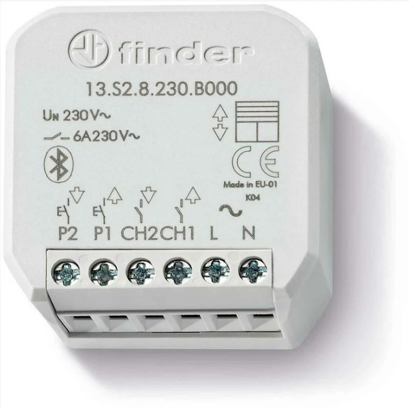 FINDER 13228230B000 - Relè Multifunzione Connesso 2 Canali Da Incasso Yesly
