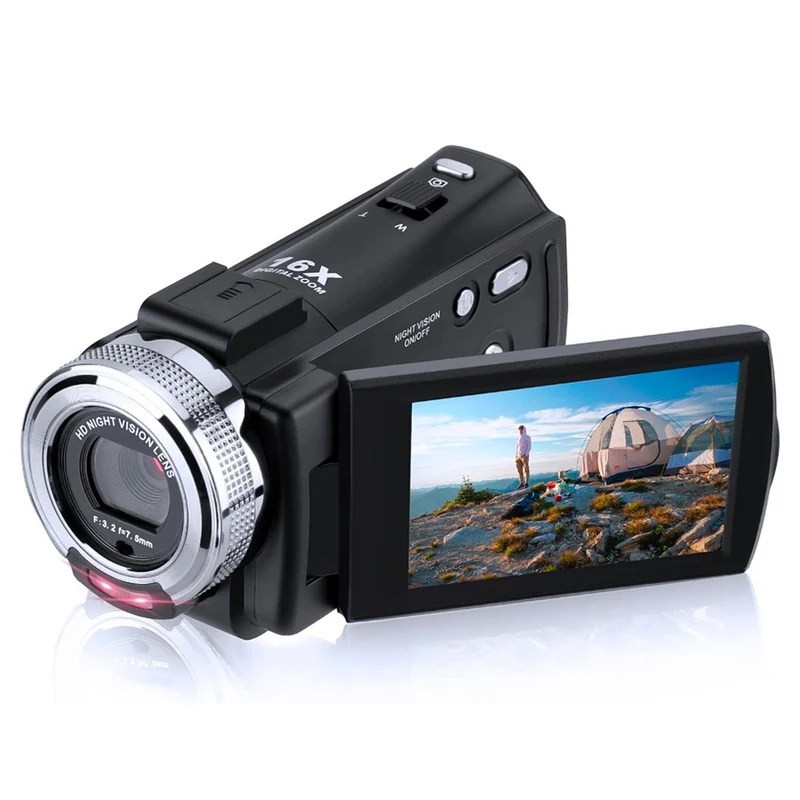 Caméra vidéo numérique 20 mégapixels Full HD Zoom 16X avec vision nocturne