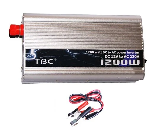Inverseur 1200w convertisseur de 12v á 220v - pour voiture bateau et caravane