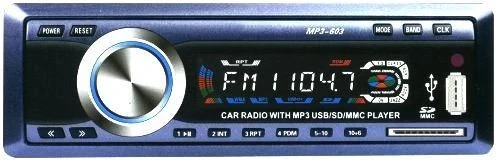Autoradio voiture -usb mp3 lecteur de carte sd fm avec télécommande - modéle 603