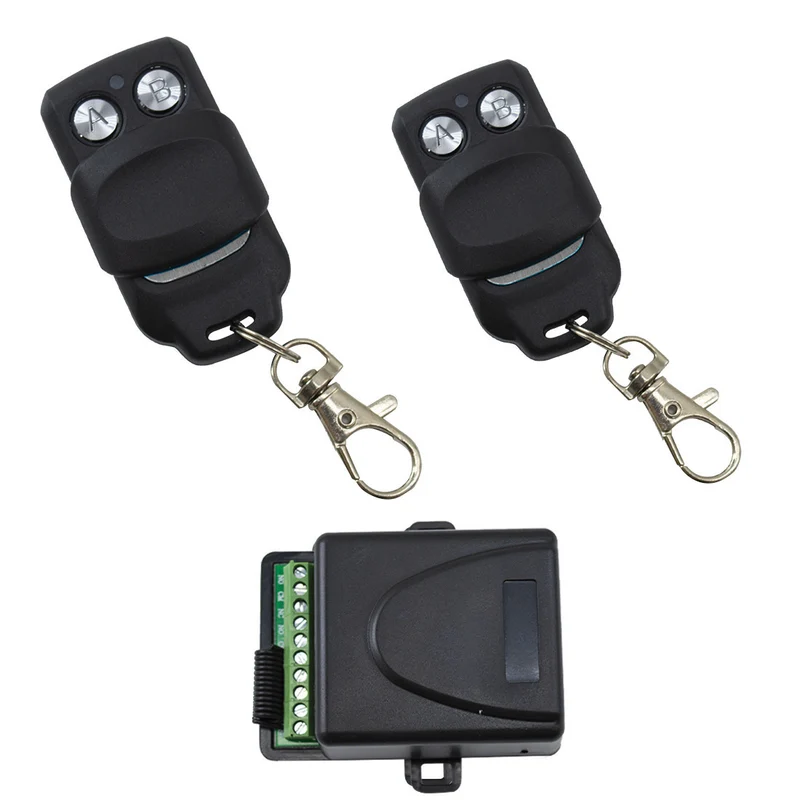 Récepteur 2 télécommandes universelles de 2 canaux 433 MHz portail automatique