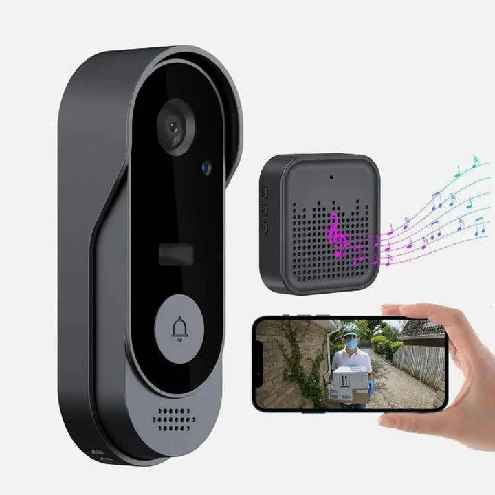 Videocamera Smart Wireless per Campanello con Visione Notturna e Audio Bidirezionale - Sicurezza Domestica Avanzata