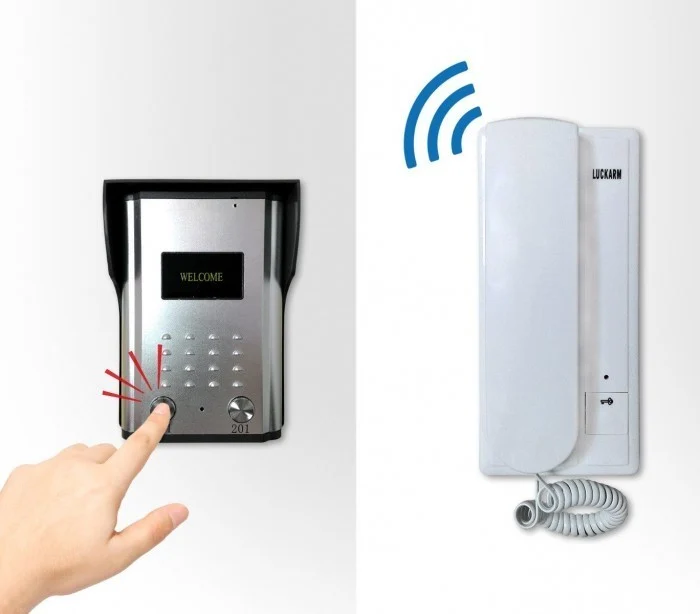 Interphone Duplex - câblage 4 fils avec 2 disques internes et 1 externe