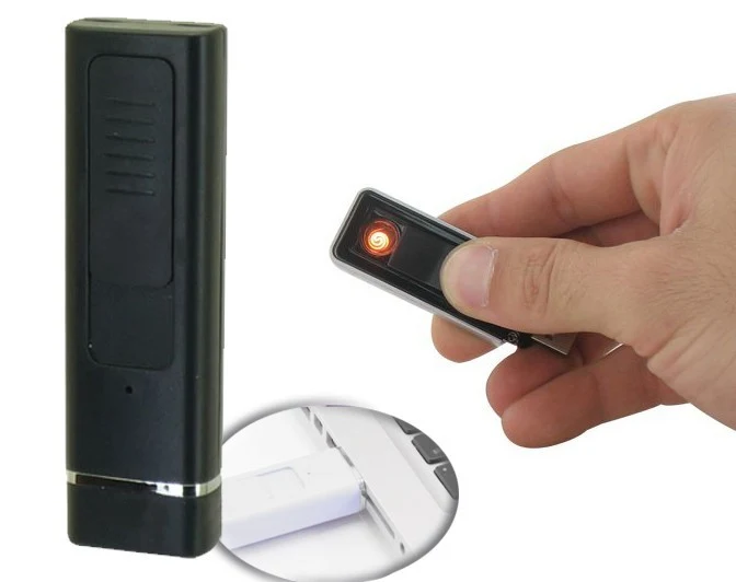 Briquet rechargeable USB - sans gaz et anti-vent incendie