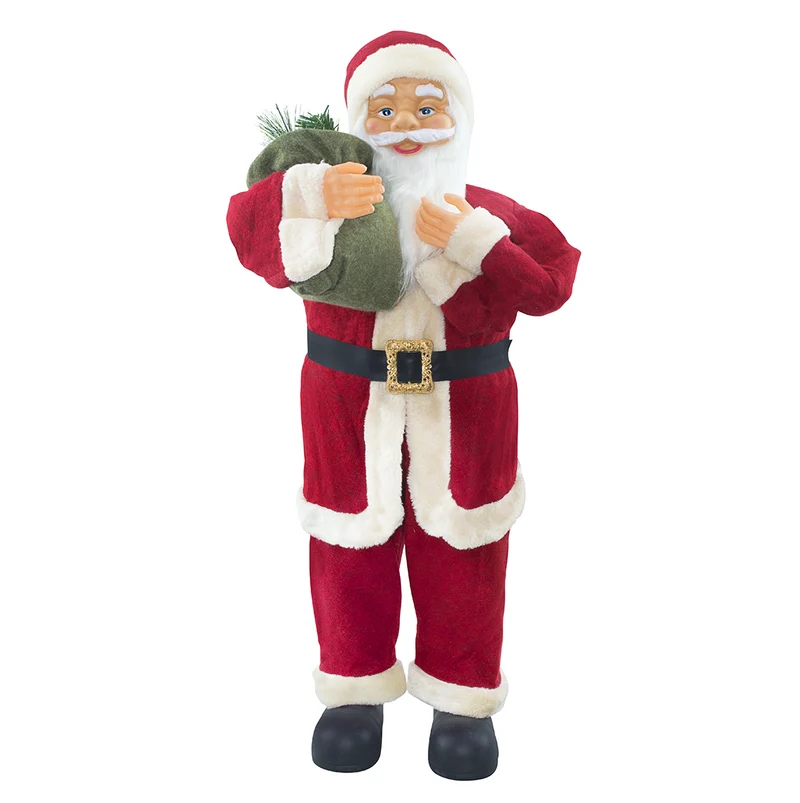 Père Noël Costume Rouge et Crème 144411 Décoration de Noël Ornement de 90H cm