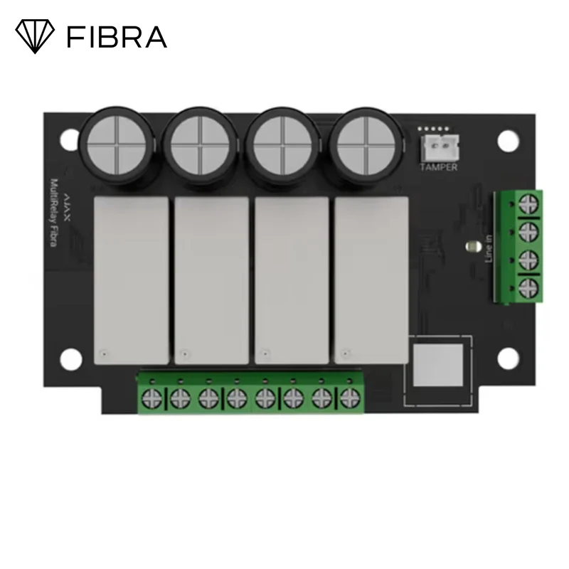 127496.183.NC1 - Ajax Superior MultiRelay Fibra – Modulo Relè 4 Canali, Contatti Puliti, Controllo Remoto, Anti-Sabotaggio