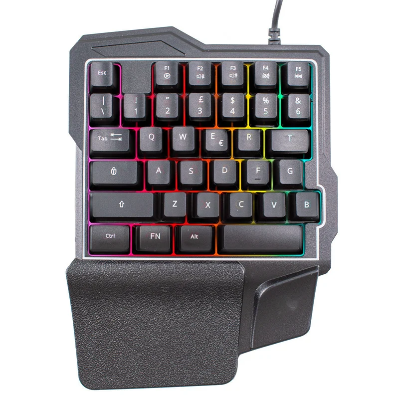 Clavier de jeu mécanique rétroéclairé avec 35 touches de jeu professionnel