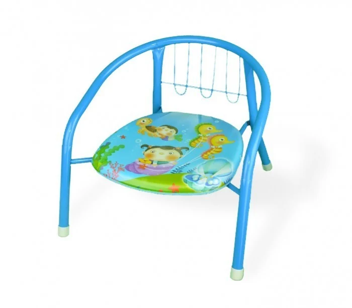 155352 Chaise enfant différente couleur en métal, + sifflet 15kg max 36x34x35cm