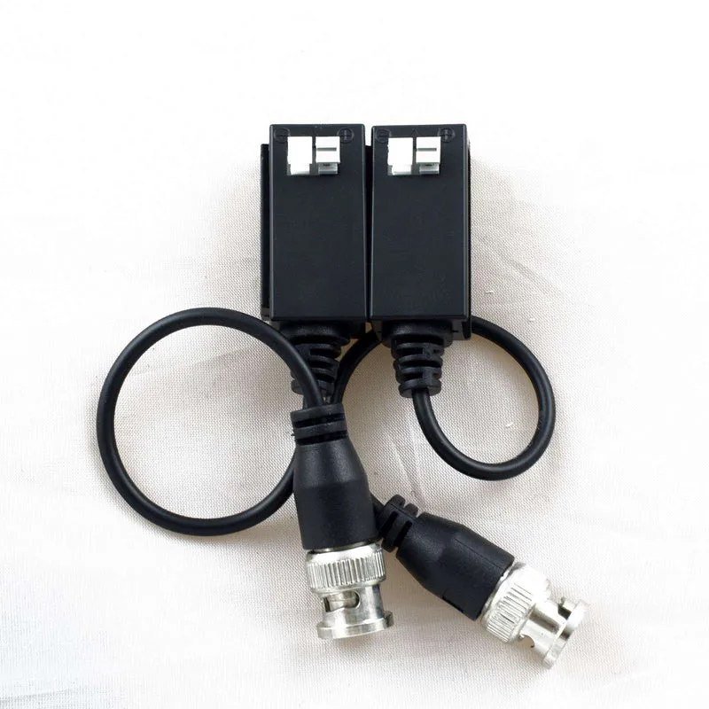BALUNHQ - Coppia Video Balun Passivi 4K 8MP HDCVI HDTVI AHD 1 Canale fino a 100m Anti-Interferenza TVS
