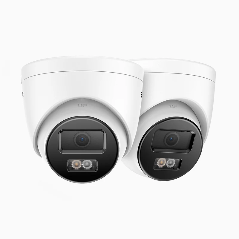 C1200 - 2-Pack 4K 12MP Outdoor Smart Dual Light PoE Security Camera, Human & Vehicle Detection, H.265+, Built-in Microphone, Color & IR Night Vision, Support SD Card, IP67