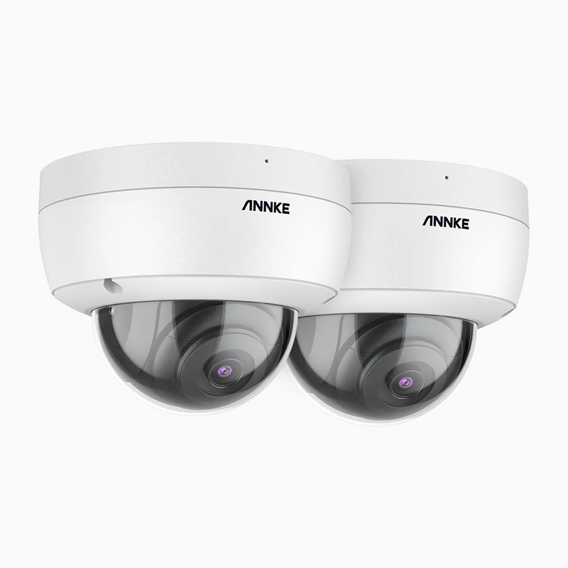 C500D - 2-Pack 3K Outdoor PoE Security IP Dome IK10 Camera, EXIR 2.0 Night Vision, Built-in Microphone, SD Card Slot, IP67 Waterproof, RTSP Supported, Works with Alexa