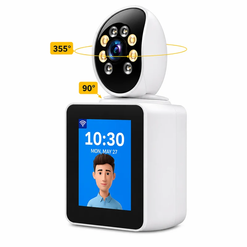 Telecamera IP WiFi PTZ 355° con Schermo HD Audio Bidirezionale