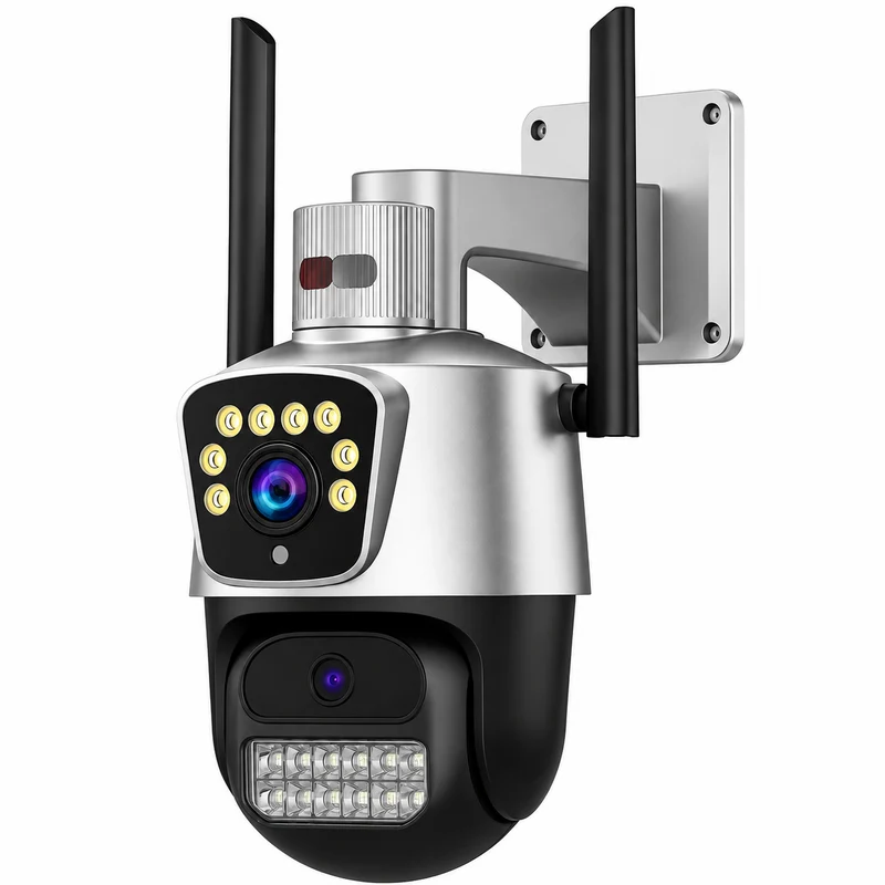 Telecamera WiFi Esterno IP66 PTZ 1080P Doppia Lente