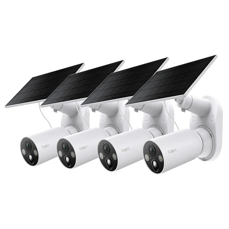 MagCam 2K Solar QHD Outdoor Security Camera, Tapo C425 Kit V2 4-Pack