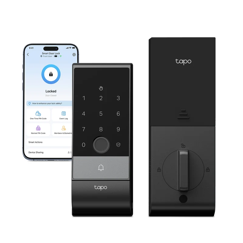Palm Access and Fingerprint Recognition Battery Powered Smart Door Lock, Tapo DL130