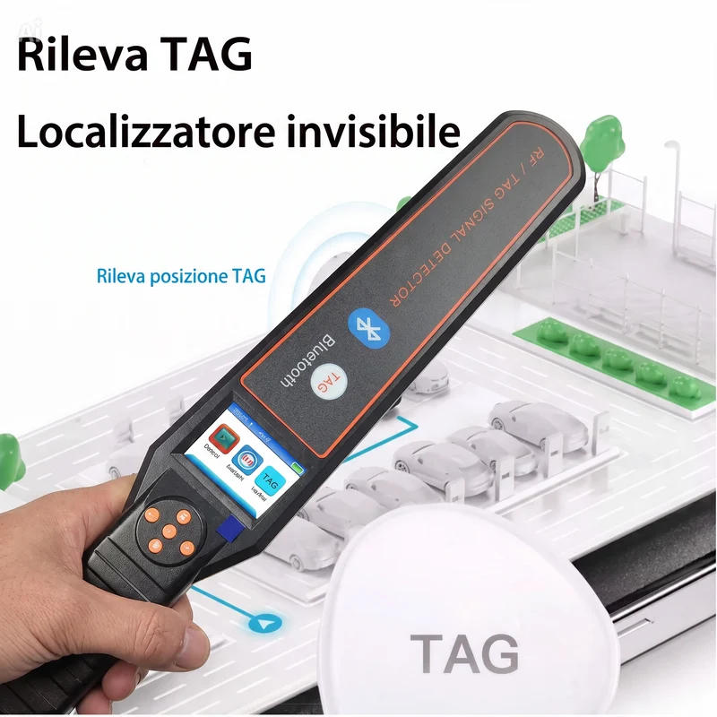 (DS-828) Rilevatore Professionale 50MHz-6GHz per Microspie, GPS e TAG Bluetooth – Dispositivo Anti-Stalking con Analisi 24 Ore, Grafici di Potenza, Raggio 10 Metri, Batteria 1100mAh – Prodotto Professionale per Privacy e Sicurezza