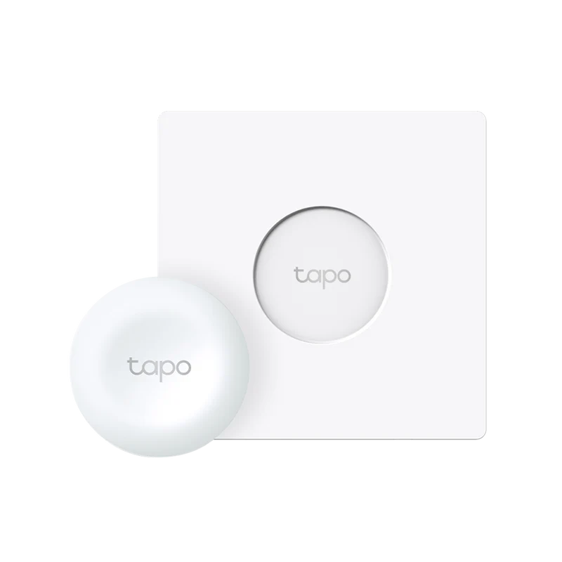 Tapo S200D - Botón Inteligente Tapo con Placa de Pared, 4 Funciones Personalizadas, Acciones Inteligentes, Montaje Flexible