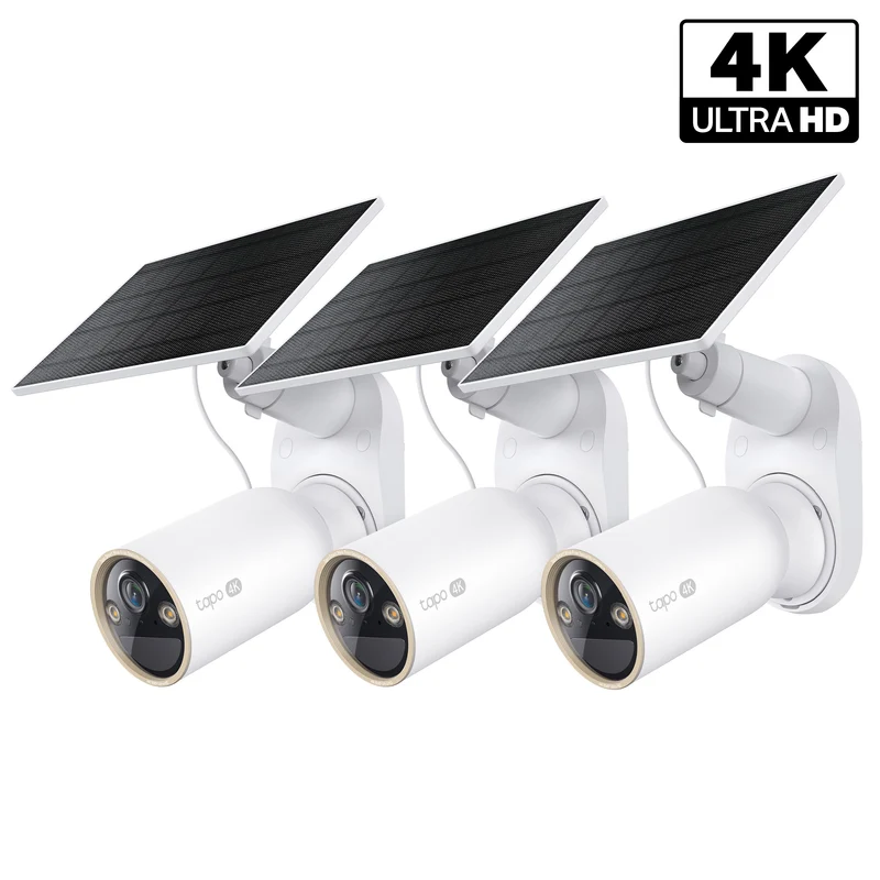 MagCam 4K Solar Ultra HD Outdoor Security Camera, Tapo C460 Kit 3-Pack